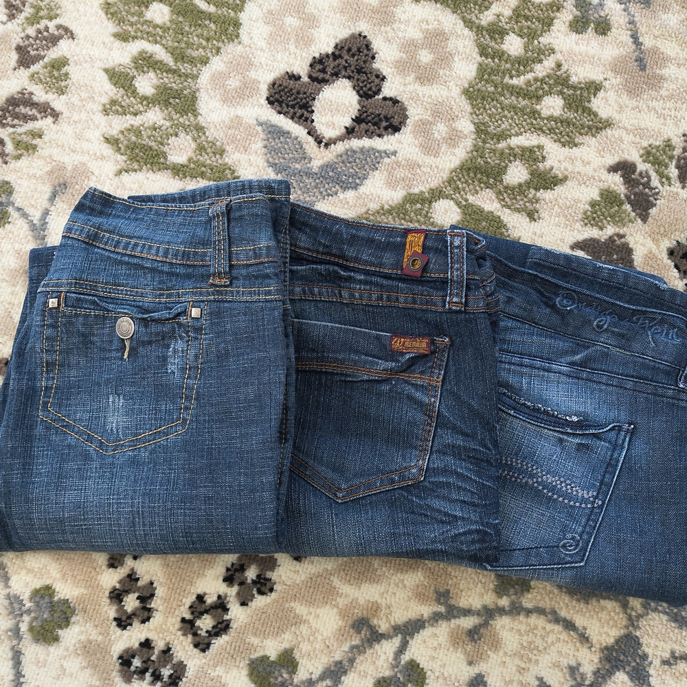 Stylish Blue Denim Jeans Trio